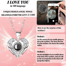 Load image into Gallery viewer, Unique Valentine's Gift: Real Rose &amp; 100 Languages 'I Love You' Pendant Necklace