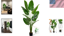 Load image into Gallery viewer, 6ft Artificial Bird of Paradise Tree - Lush Silk Leaves for Elegant Decor