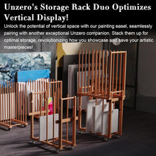 Load image into Gallery viewer, Versatile Portable Canvas Storage Rack - Beech Wood Organizer with Wheels