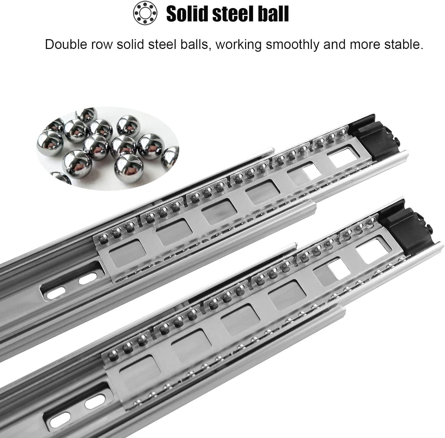 Full Extension Drawer Slides - 10 Pairs, 100 LB Capacity for Efficient Storage