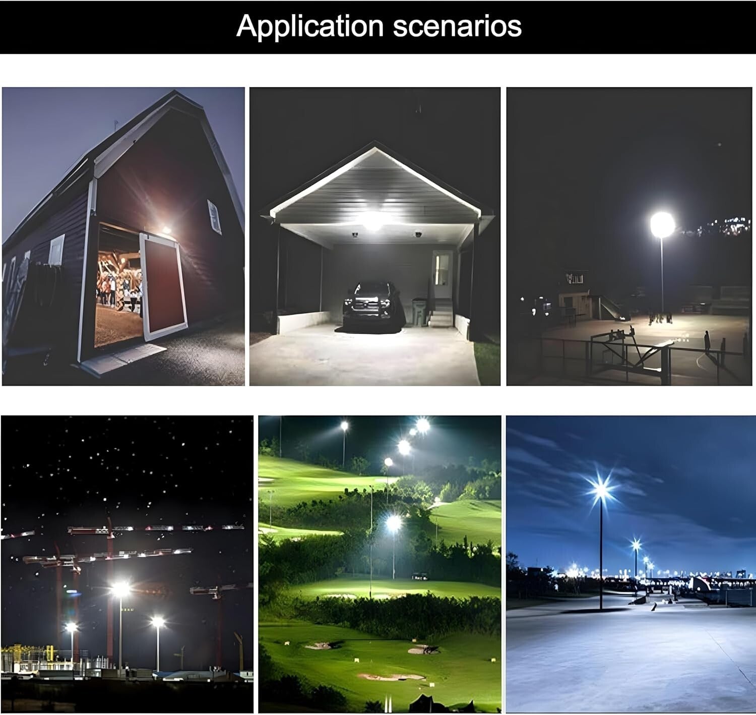 Versatile 4-Pack 250W Outdoor LED Work Lights - Waterproof with Adjustable Mount