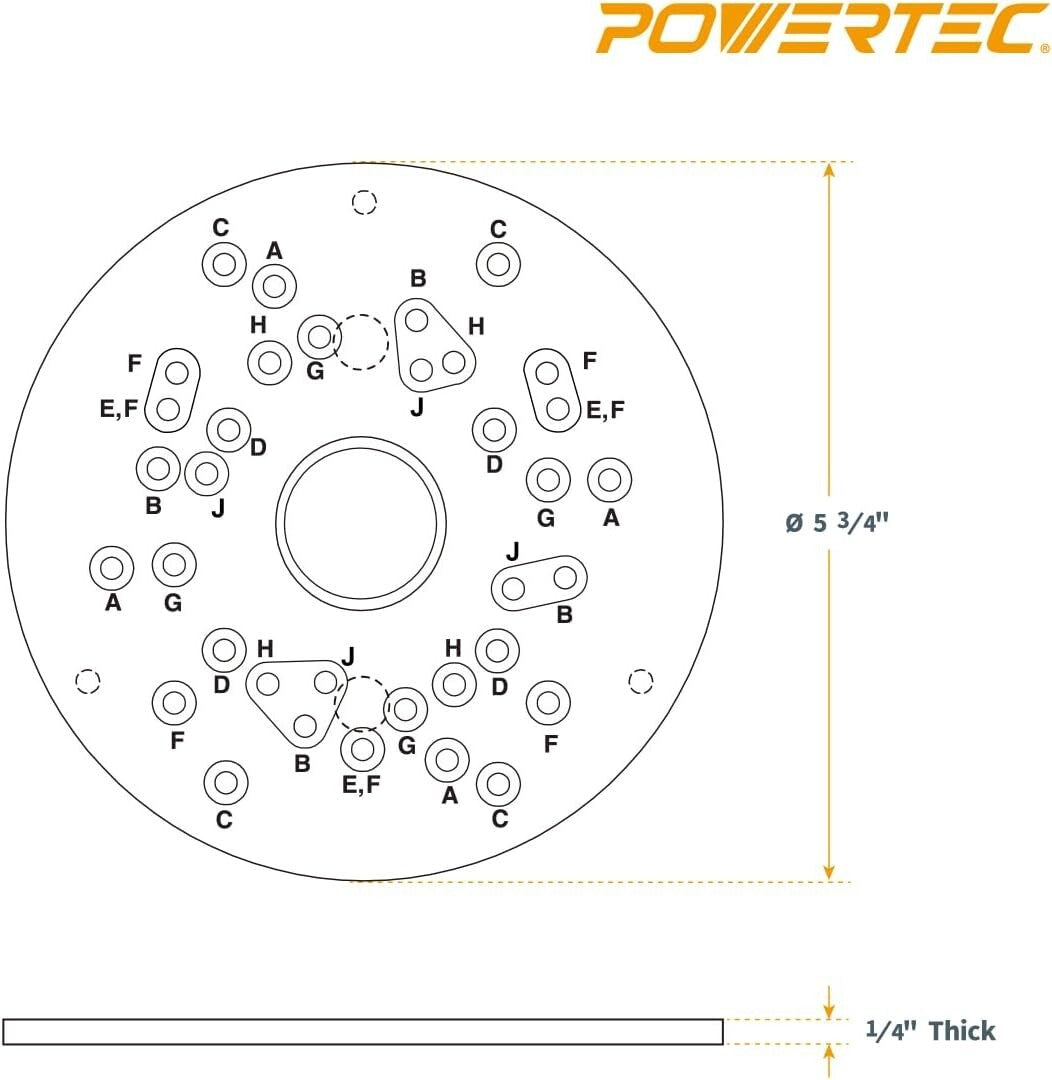 Router Template Guide Bushing Set - Ideal for Porter Cable, DeWalt, Bosch Models