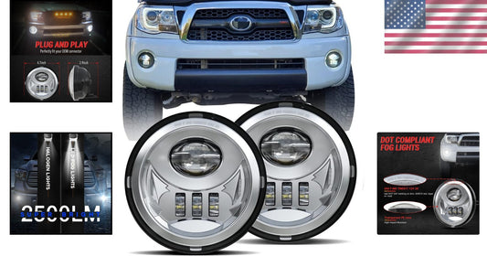 Durable Water-Resistant LED Fog Lights - Fits Tacoma, Tundra & Sequoia Models