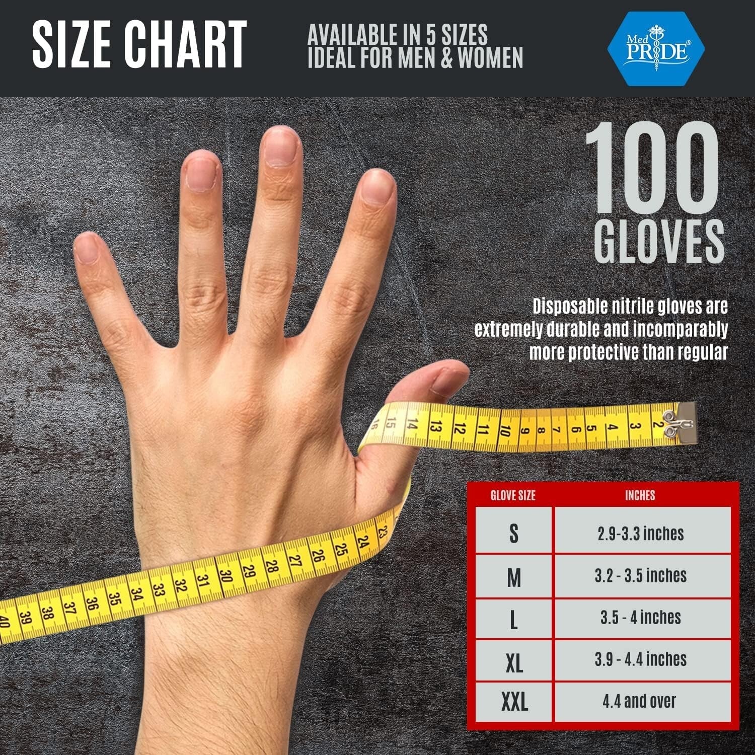 Premium Diamond Texture Nitrile Gloves - 8 Mil Heavy-Duty, Touchscreen Friendly