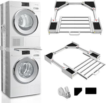 Load image into Gallery viewer, Innovative Washer Dryer Stacking Kit with Ratchet Strap and Pull-Out Drying Rack