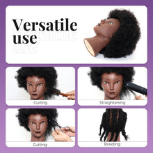 Load image into Gallery viewer, Versatile 10 Inch Mannequin Head for Braiding, Styling &amp; Hair Training Kits
