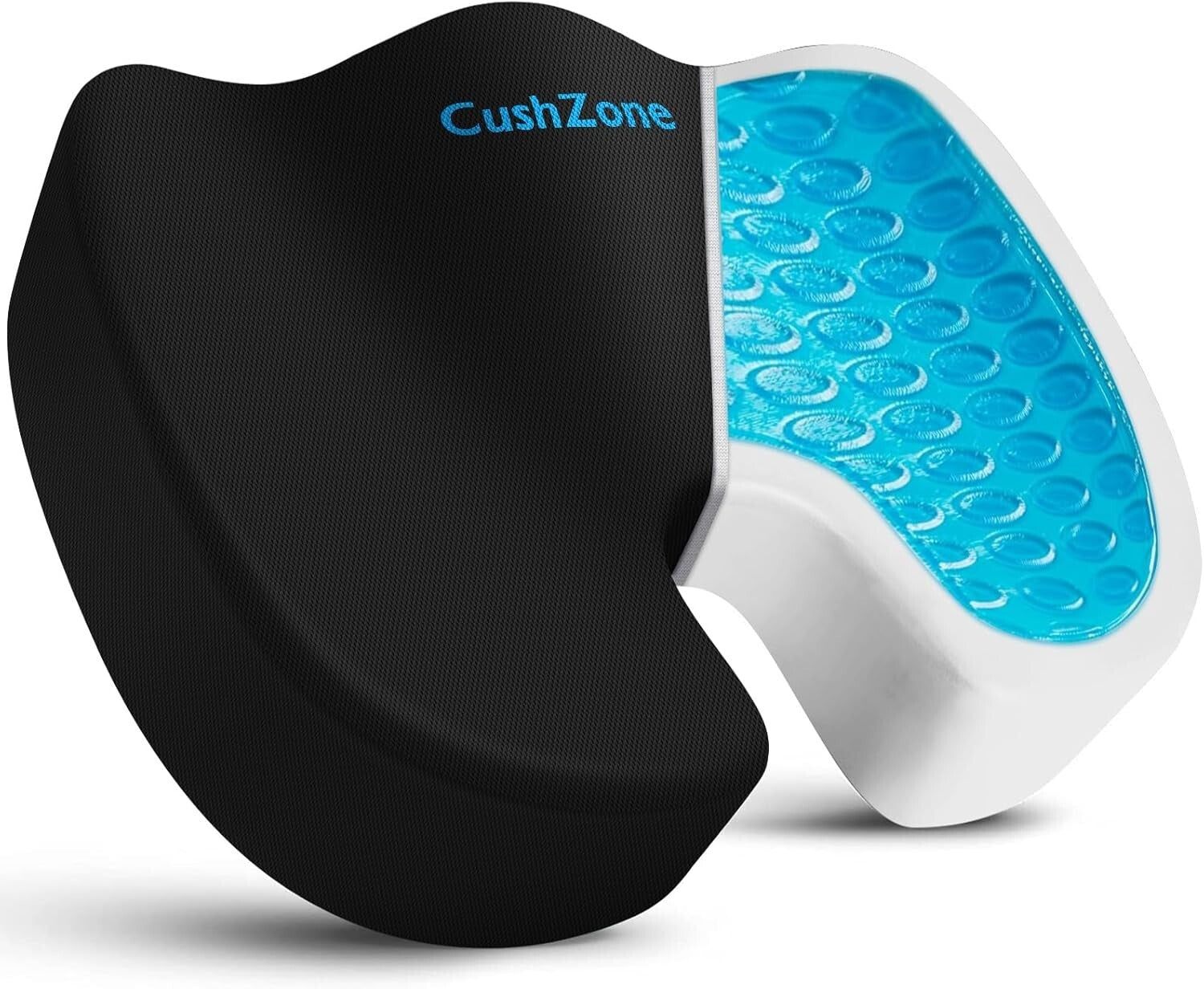 Ergonomic U-Shape Cooling Gel Cushion - X-Large for Office, Gaming, and Travel
