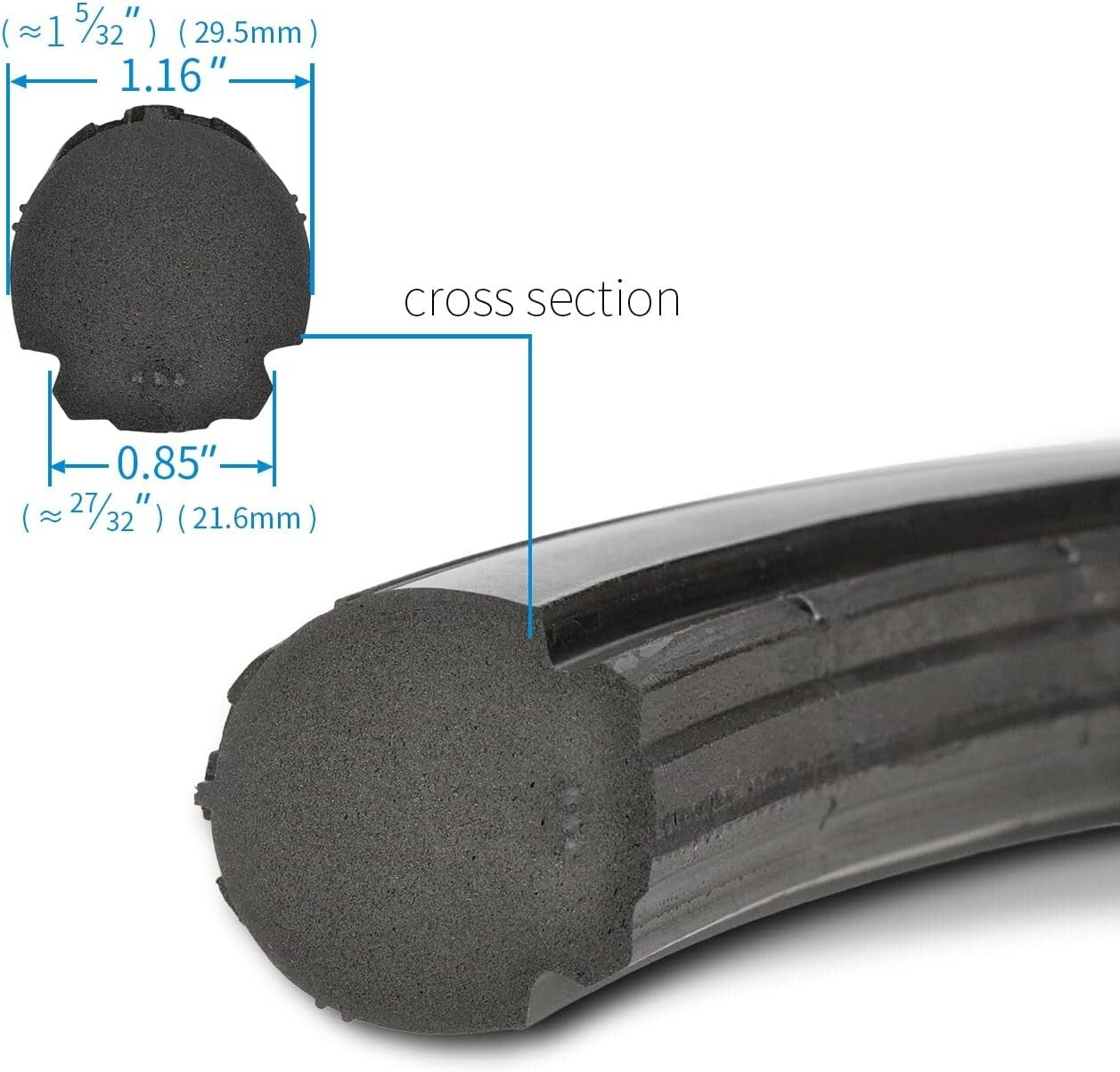 Puncture-Proof 24x1 3/8” Wheelchair Tires - Lightweight Solid Pair for Easy Use