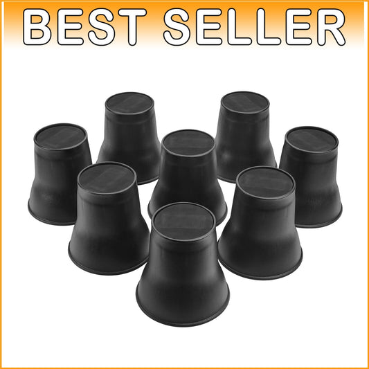 6-Inch Heavy-Duty Bed Risers - Adjustable Furniture Lifters for Dorms & Homes