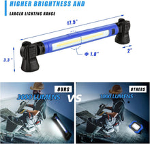 Load image into Gallery viewer, Multi-Functional Rechargeable LED Work Light with Hooks &amp; USB Output, 3000LM