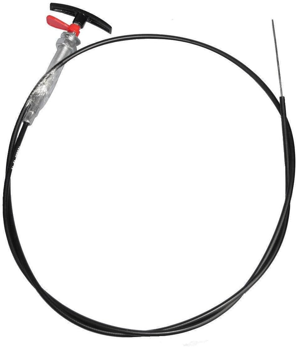 Stainless Steel Waste Valve Cable with Handle - Fits Passenger Cars, 96" Long