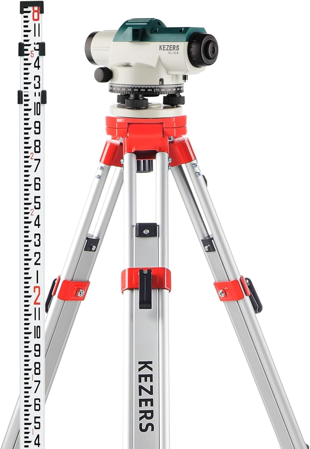Automatic 32X Optical Level with Magnetic Dampened Tripod - Exceptional Accuracy