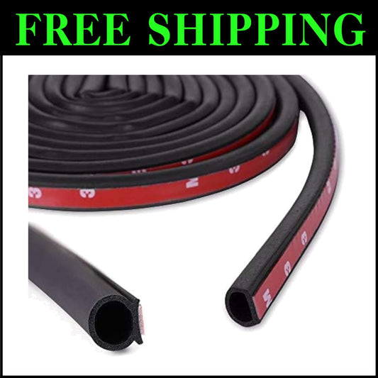 Self-Adhesive Rubber Weatherstrip 1/2x7/16 for Soundproofing and Insulation
