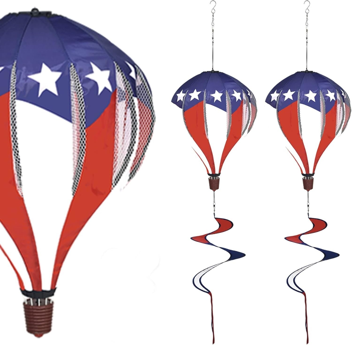 Durable 59-Inch Hot Air Balloon Wind Spinners - Perfect for Yard Celebrations
