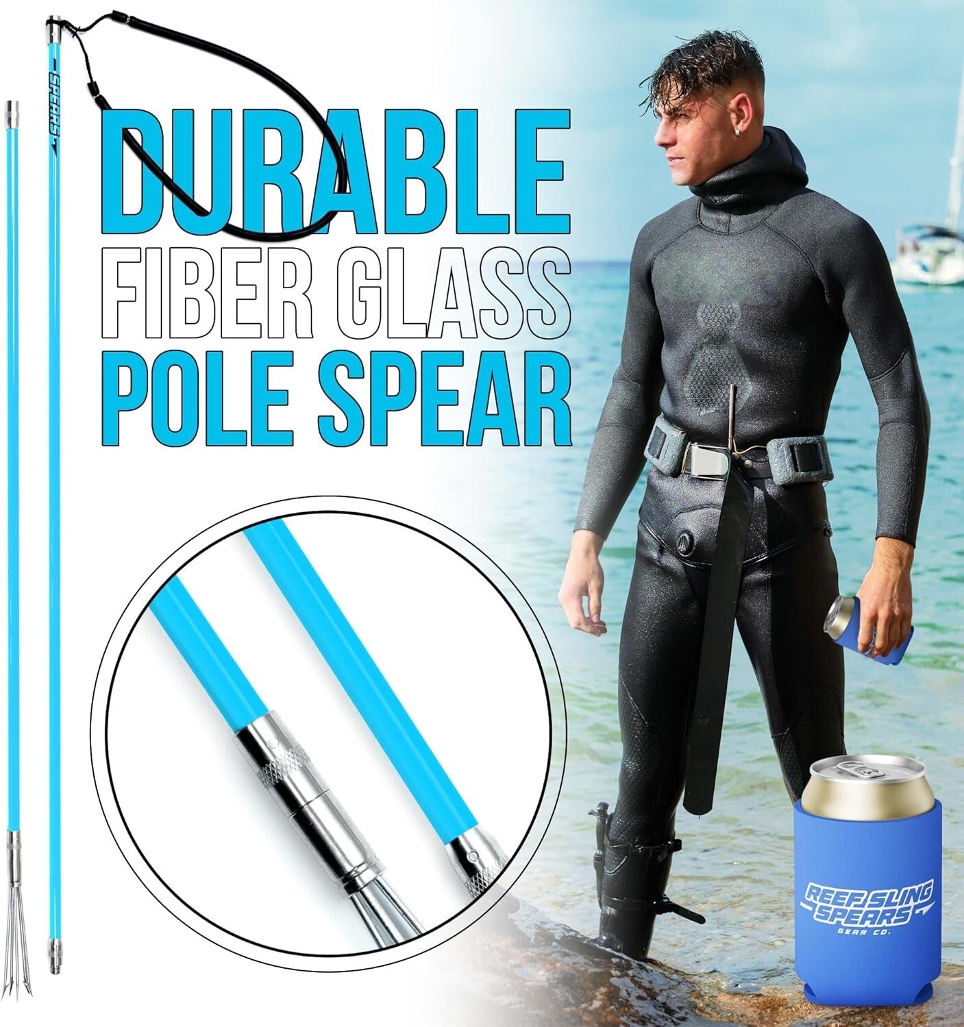 All-in-One Hawaiian Sling Fishing Set with Travel Bag for Spearfishing Adventure