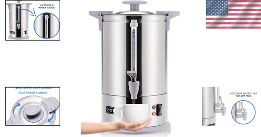 50-Cup Capacity Stainless Steel Percolator Coffee Maker for Catering Excellence