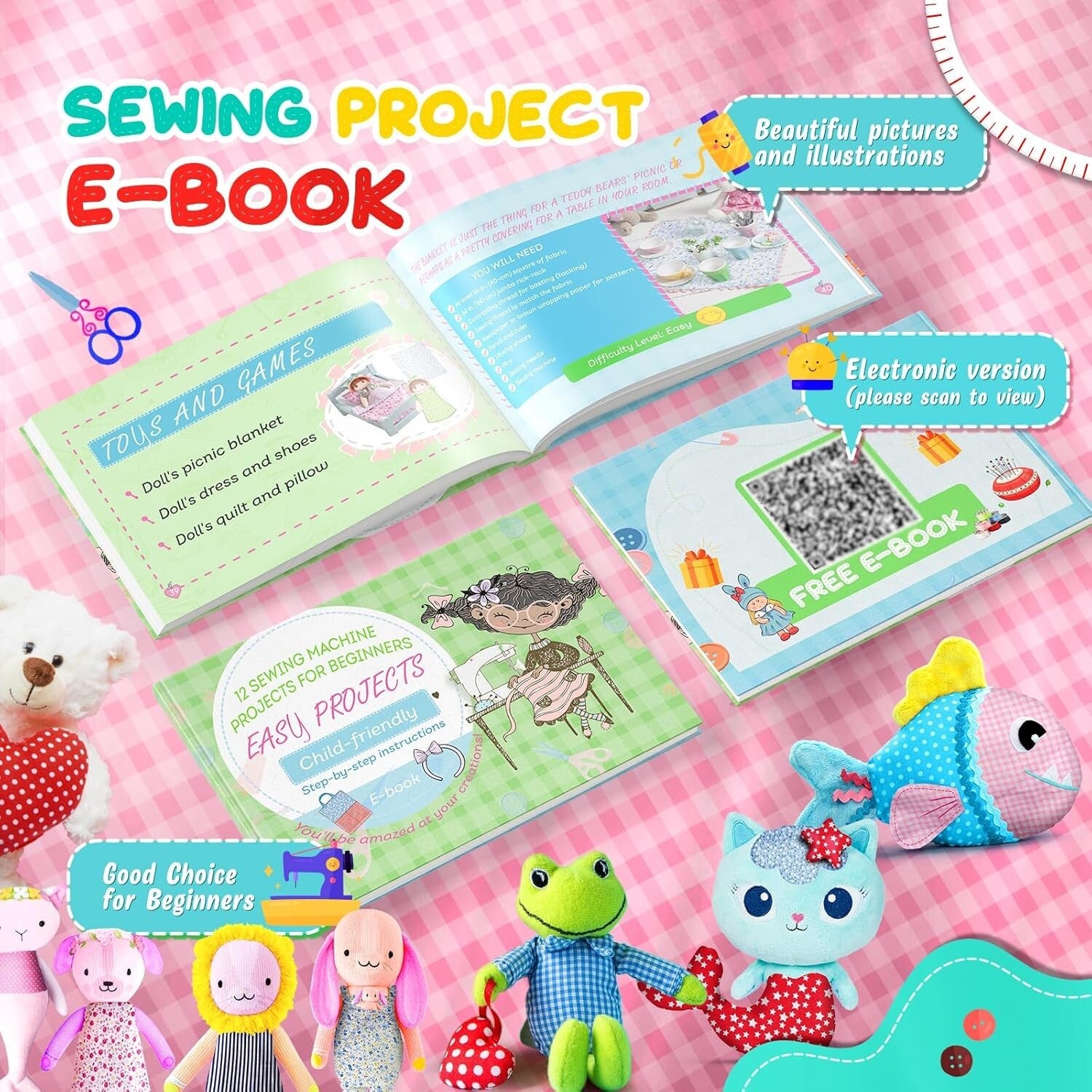 Electric Portable Sewing Machine with Accessories & Tutorials: Ideal for Travel