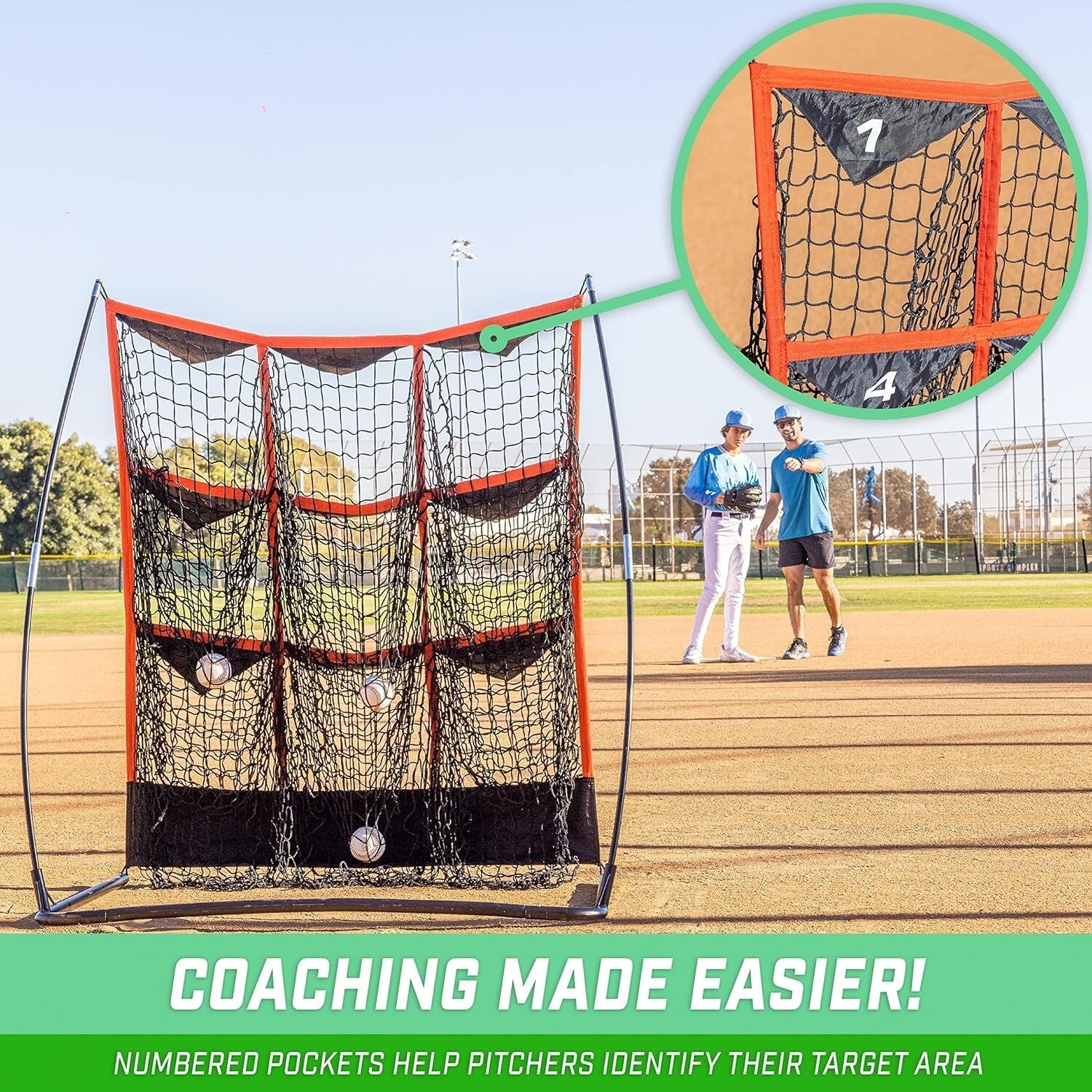 XL Strike Zone Pitching Target Net - Perfect for Baseball & Softball Training