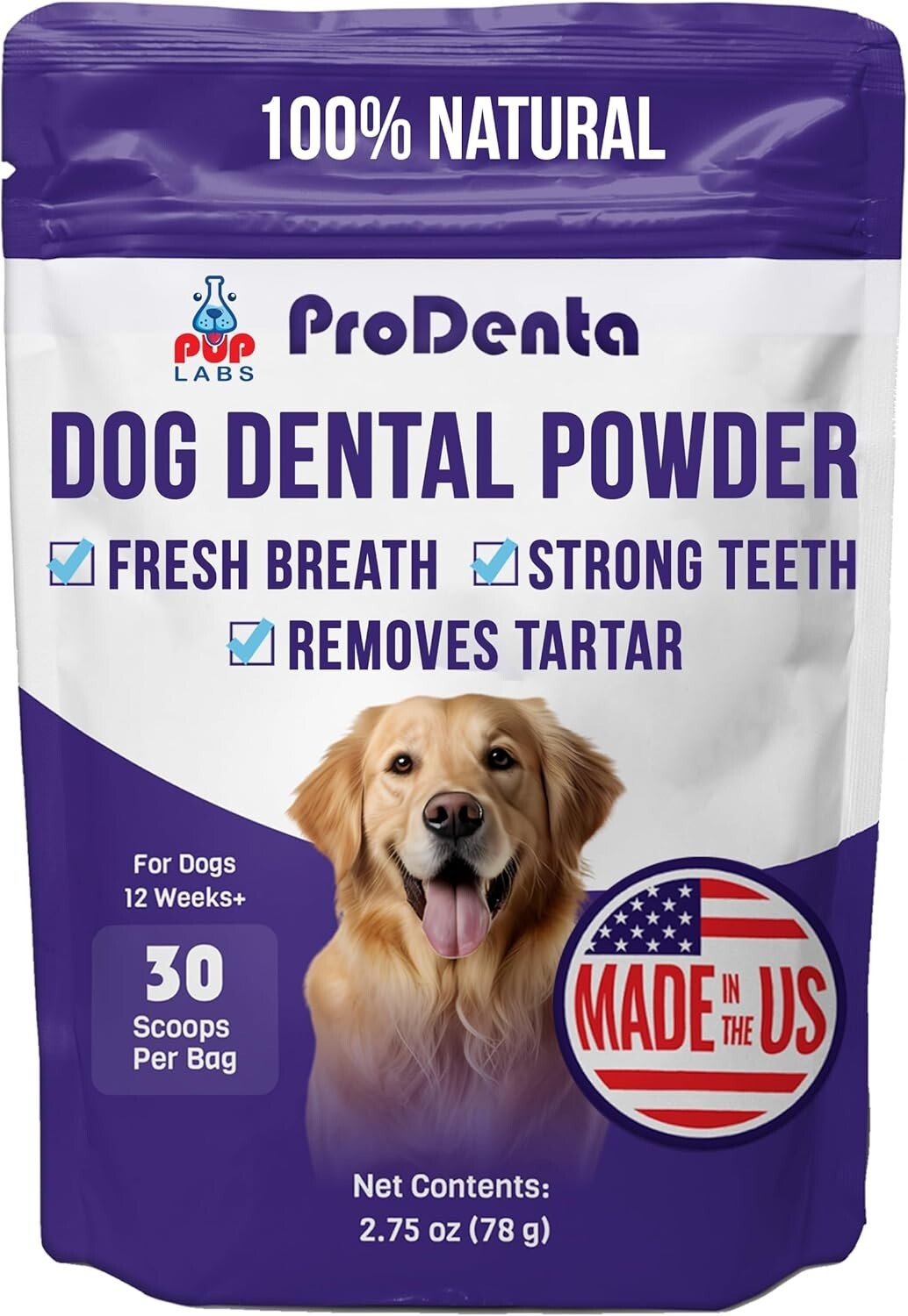 Easy-to-Use ProDenta Dog Dental Powder for All Breeds - Perfect Breath Solution