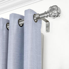 Load image into Gallery viewer, Elegant Telescoping Curtain Rod Set in Antique Silver - 28 to 48 Inch Adjustable