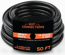 Load image into Gallery viewer, Durable 14 Gauge 4 Way Trailer Wiring - 50ft Multi-Strand Weatherproof Cable