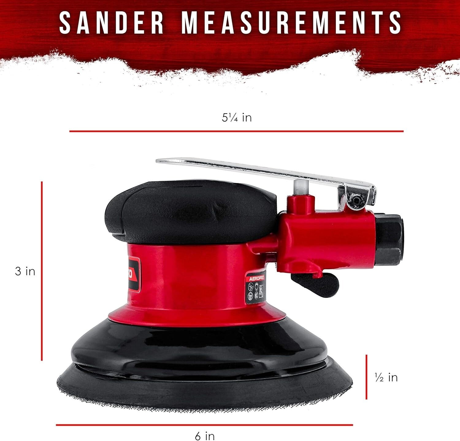 High-Performance 6" Dual-Action Palm Sander - Ideal for Automotive & More