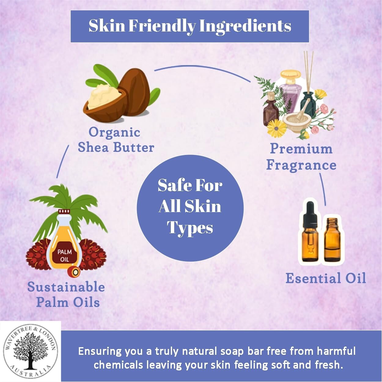 Elegant 8-Pack Natural Soap Bars with Shea Butter - French Triple Milled Quality