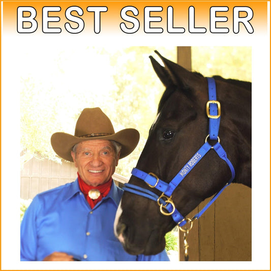 Durable Adjustable Dually Headcollar for Effective Horse Training - Large, Blue