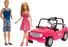 Load image into Gallery viewer, Pink 2-Seater Beach Cruiser Toy with Barbie &amp; Ken Dolls - Imagination Awaits