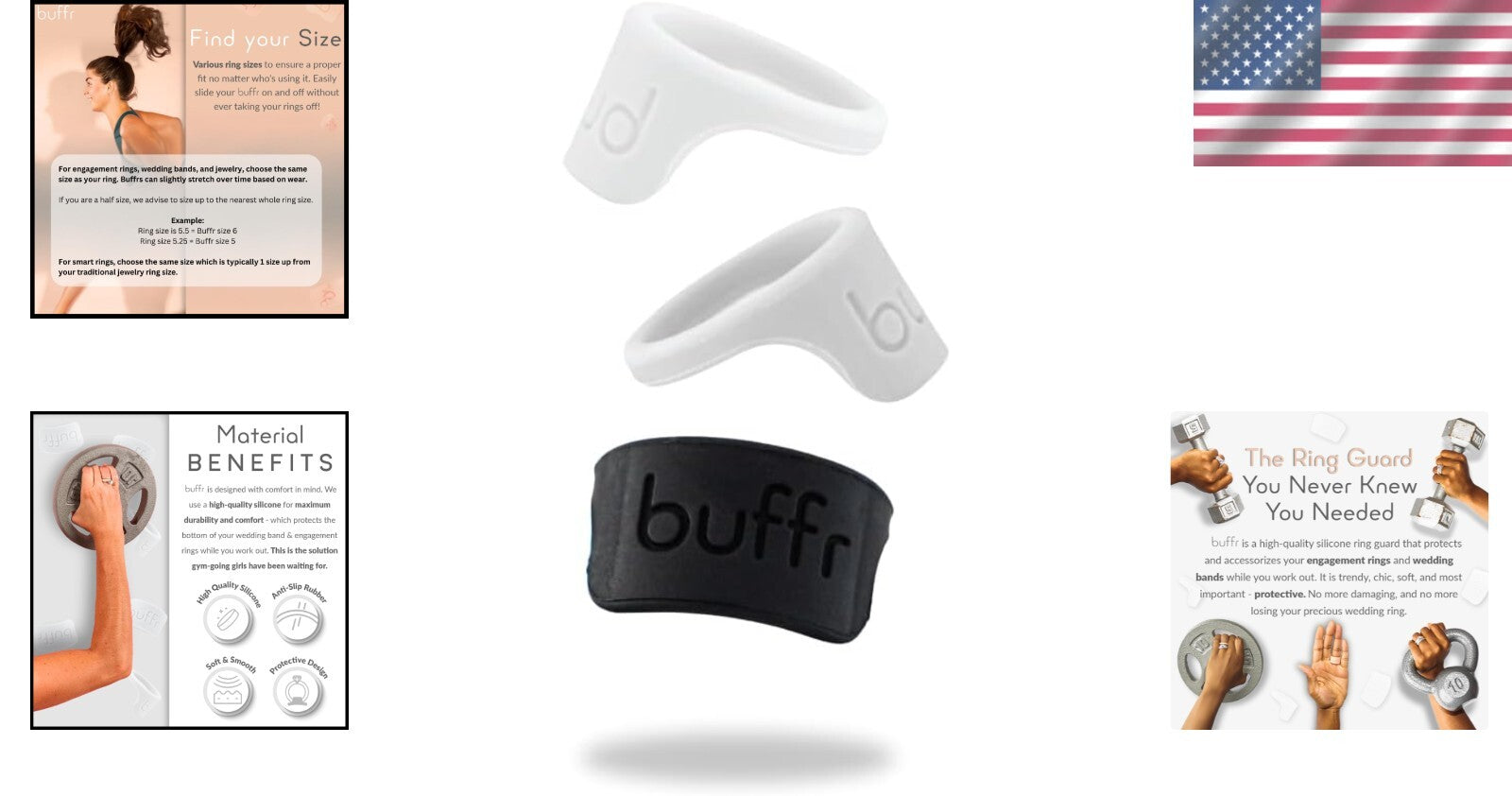 Customizable Silicone Ring Guards for Women - Sizes 5 to 12 for Gym & Workouts