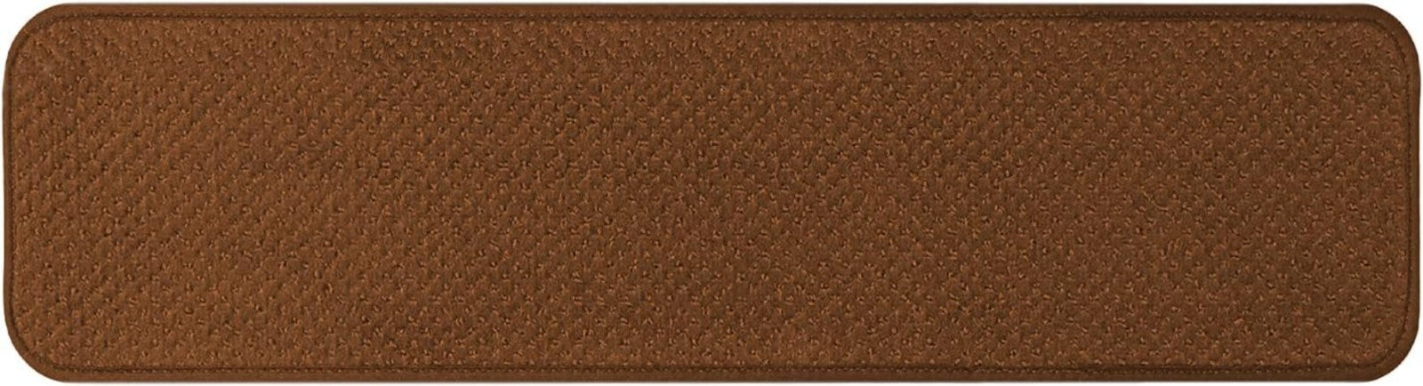 Comfort & Safety: Set of 15 Non-Slip Toffee Brown Carpet Treads - 8" x 27"