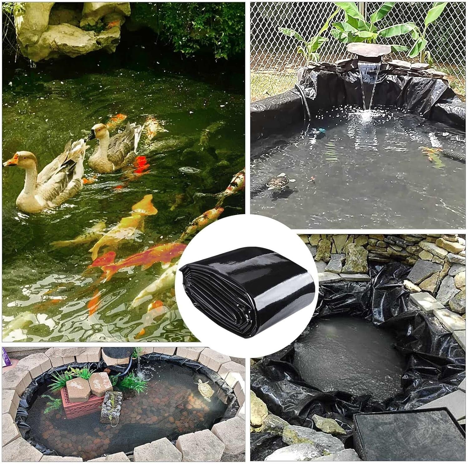 Durable 20 Mil Thickness Pond Liner - Easy Cutting for Koi Ponds and Waterfalls