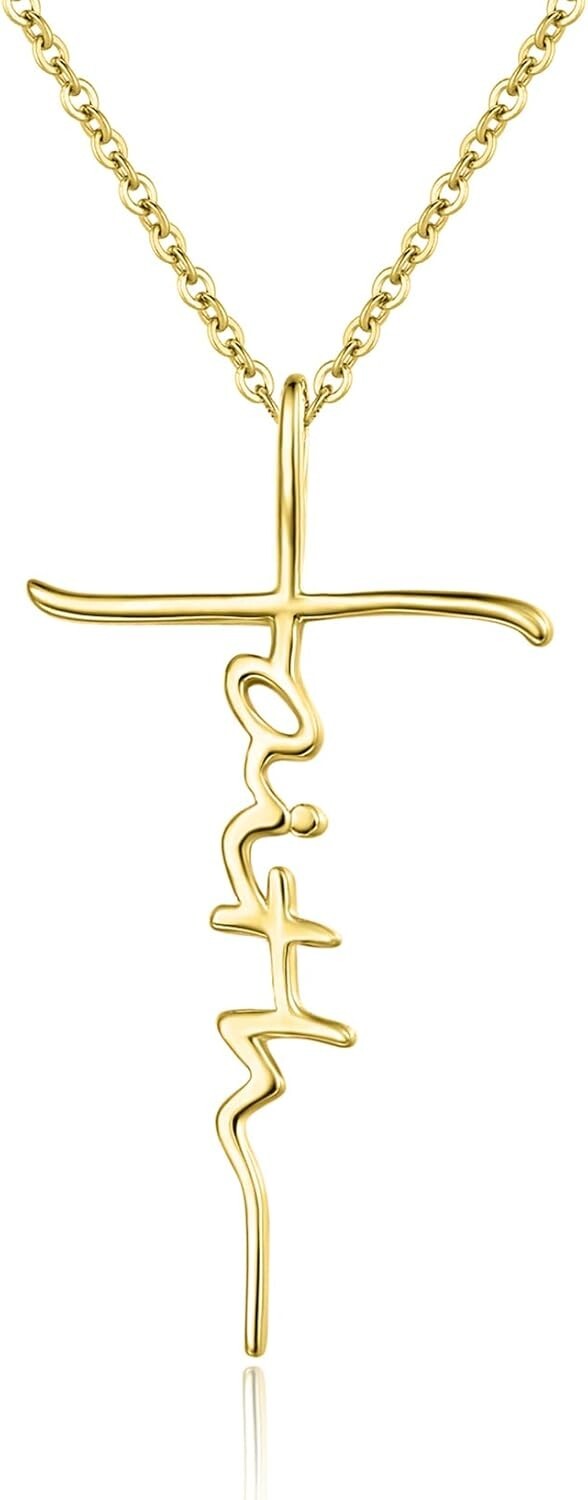 Women’s 925 Sterling Silver Cross Necklace - Beautiful Faith Pendant Jewelry