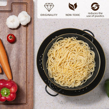 Load image into Gallery viewer, Elegant Matte Black Colanders - Rust-Resistant Metal Strainer Set for All Foods