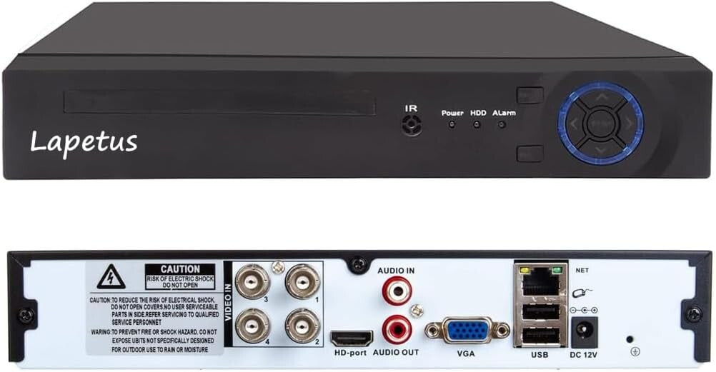 4-Channel 1080N Hybrid DVR - Versatile HD Security System with Motion Detection