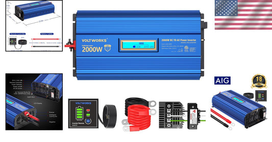 2000W Remote-Controlled Inverter with Dual USB Ports for Outdoor Adventures