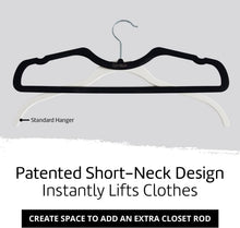 Load image into Gallery viewer, Elegant Black Velvet Hangers - Slim Design for Maximizing Closet Space, 40-Pack