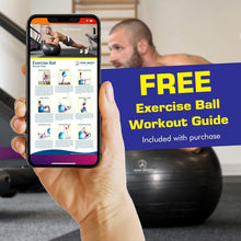 Load image into Gallery viewer, Comfortable 65cm Stability Ball Chair - Ideal for Home Office &amp; Fitness Workouts