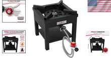 Load image into Gallery viewer, High-Efficiency 275,000 BTU Propane Cooking Burner with Adjustable PSI Regulator