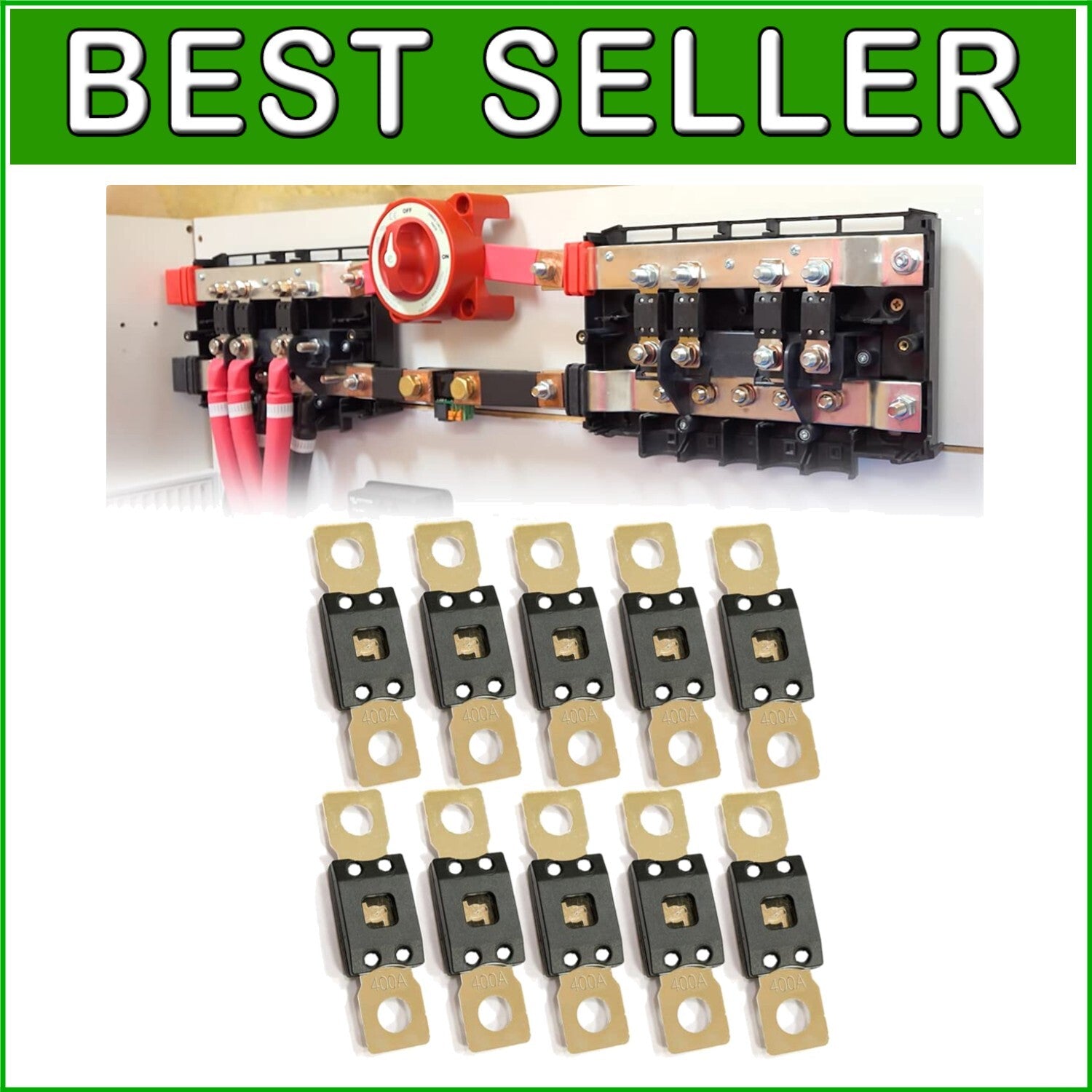 Reliable 2 Pack 40-500 Amp Time Delay Fuses for Automotive & Marine Applications