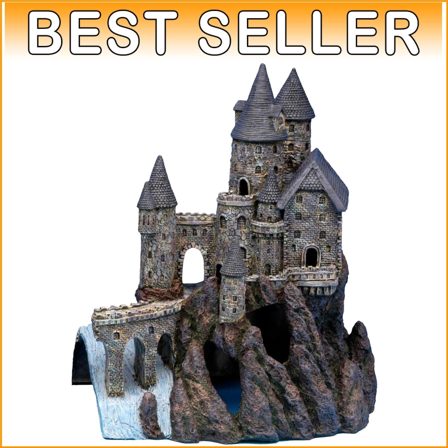 Enchanting Extra Large Wizard's Castle Aquarium Decor for Fish Tanks - Part B