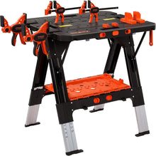 Load image into Gallery viewer, Portable Folding 2-in-1 Workbench &amp; Sawhorse - Lightweight &amp; Multifunctional