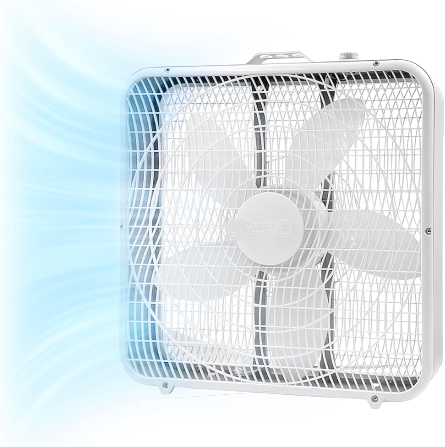 3-Speed Box Fan with High Capacity Airflow - Ideal for Garages and Bedrooms
