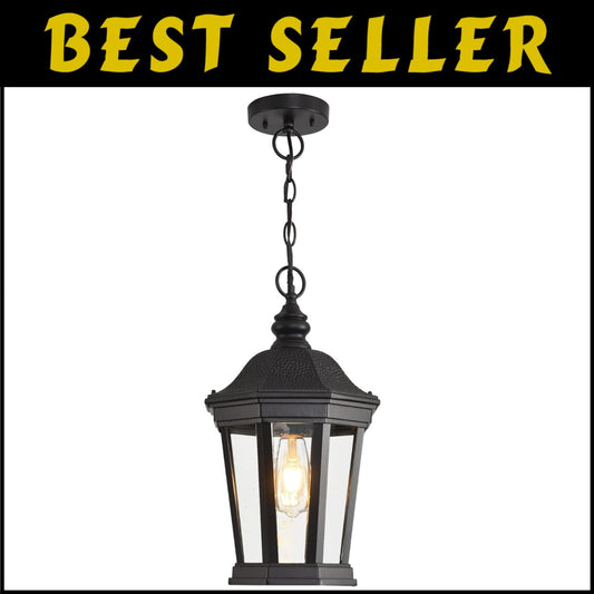 Classic 17.9" Height Adjustable Lantern - Weatherproof Hanging Light Fixture