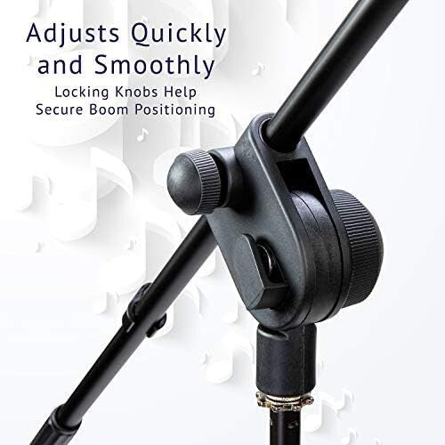 Durable Foldable Microphone Stand Boom Arm with Height Adjustment 38.5"-66"
