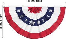 Load image into Gallery viewer, Durable Polyester American Fan Flag - Patriotic Half Banner for Indoors/Outdoors