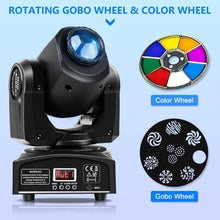 Load image into Gallery viewer, Compact DMX 512 Moving Head Spotlights - 8 Gobos &amp; Sound Activated Fun