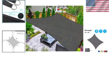 Load image into Gallery viewer, Lightweight UV-Blocking 16' x 20' Graphite Shade Sail for Stylish Outdoor Living
