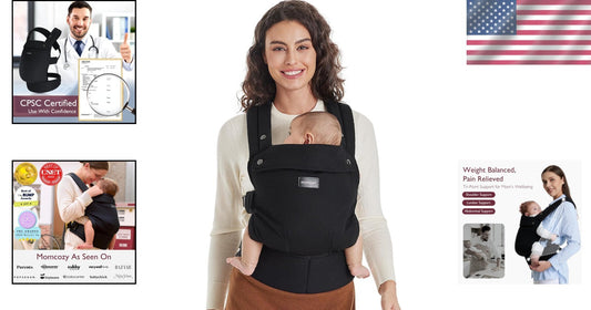 Ergonomic Baby Carrier with Adjustable Support - Ideal for Travel & Everyday Use
