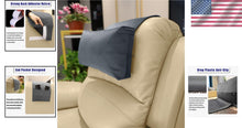 Load image into Gallery viewer, Adjustable Velvet Headrest Pillow - Non-Slip Neck Support for Recliners in Gray